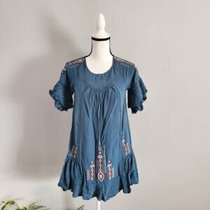 Miami Blue Hobo Aztec Print Mini Dress XXS
